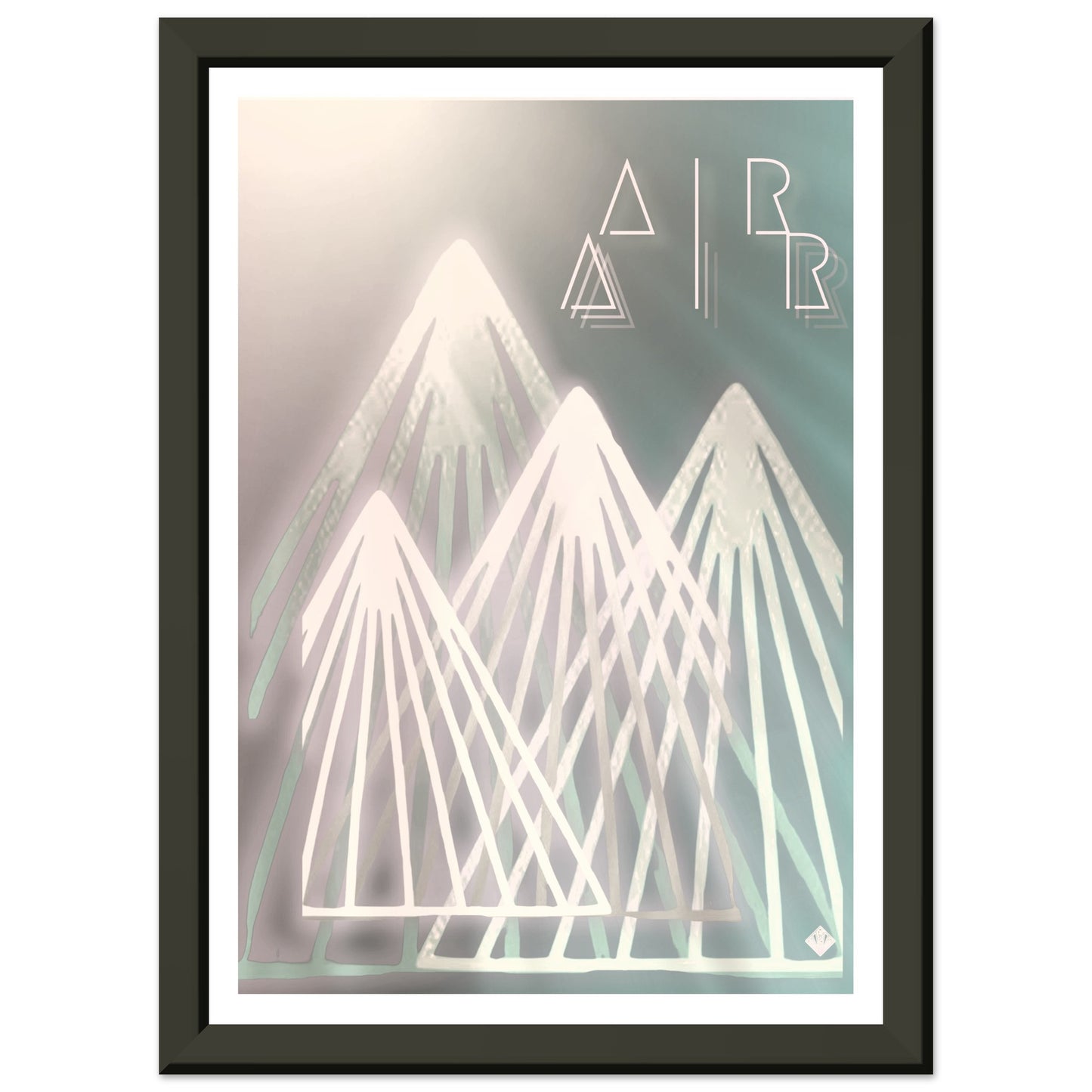 A I R | METAL FRAMED Poster | Premium Quality | Matte | 200 GSM | Mountains | Alps | Sun | Save your precious time hunting down the right frame for your art work - with this one your art arrives at your home with the perfectly fitted quality frame! Our durable and sleek black aluminum frame stands out with a clean and polished finish. Our heavier-weight, white, premium matte paper has a natural, smooth uncoated finish that feels luxurious to the touch.