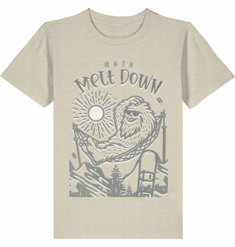 KIDS | MELT DOWN | Premium T-Shirt | 100% ring-spun, combed Organic Cotton | Snowboard | 3 to 14 Years | EU 98-168 | Large Print | Color ECO HEATHER