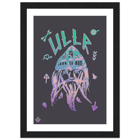 ULLR RNBW | PREMIUM POSTER IN WOODEN FRAME | Premium Quality | Matte | 200 GSM | God of Snow | Snowboard | Ski | Save your precious time hunting down the right frame for your art work - with this one your art arrives at your home with the perfectly fitted quality frame!
