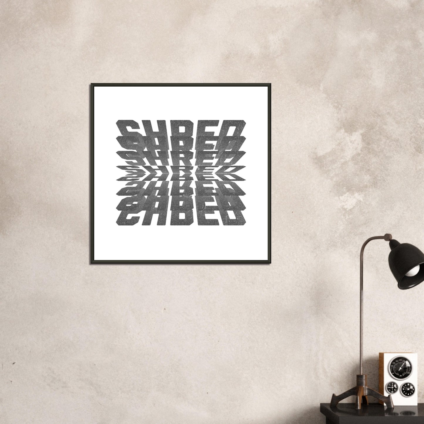 SHRED | METAL FRAMED Poster | Premium Quality | Matte | 200 GSM | Snowboard | Ski | Save your precious time hunting down the right frame for your art work - with this one your art arrives at your home with the perfectly fitted quality frame!