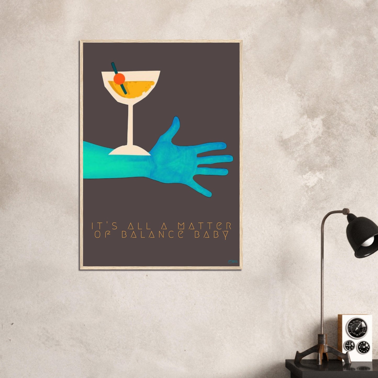 BALANCE BABY | PREMIUM POSTER IN WOODEN FRAME