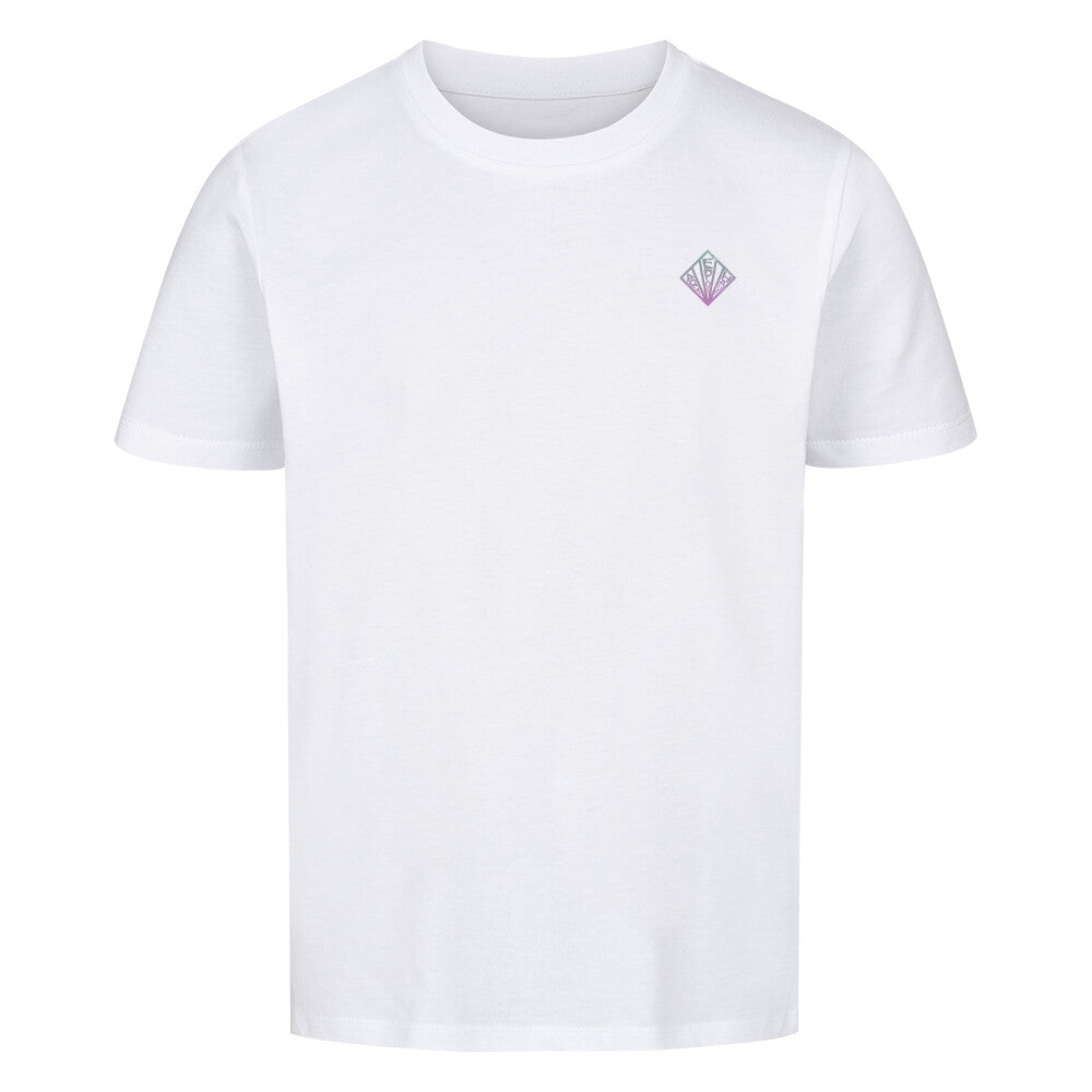 KIDS | ULLR RNBW | T-SHIRT | 100% Organic Cotton | Snowboard Ski | 3 to 14 Years | EU 98 - 168 Color WHITE Front View