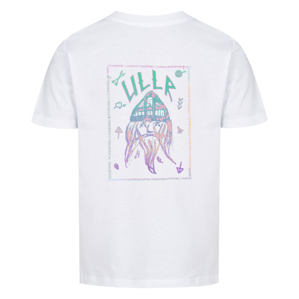 KIDS | ULLR RNBW | T-SHIRT | 100% Organic Cotton | Snowboard Ski | 3 to 14 Years | EU 98 - 168 Color WHITE Back View