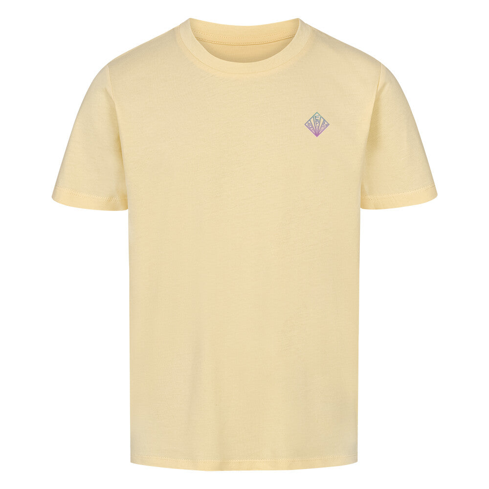 KIDS | ULLR RNBW | T-SHIRT | 100% Organic Cotton | Snowboard Ski | 3 to 14 Years | EU 98 - 168 Color Butter Front View
