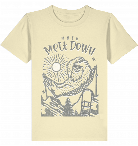 KIDS | MELT DOWN | Premium T-Shirt | 100% ring-spun, combed Organic Cotton | Snowboard | 3 to 14 Years | EU 98-168 | Large Print | Color BUTTER