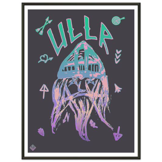 ULLR | METAL FRAMED Poster | Premium Quality | Matte | 200 GSM | God of Snow | Save your precious time hunting down the right frame for your art work - with this one your art arrives at your home with the perfectly fitted quality frame! The poster is made on our heavier-weight white premium matte paper that feels luxurious | frames 20 mm thick and 10 mm wide | shatterproof, transparent plexiglass | 200 gsm paper weight | FSC-certified paper or equivalent certifications | robust packaging