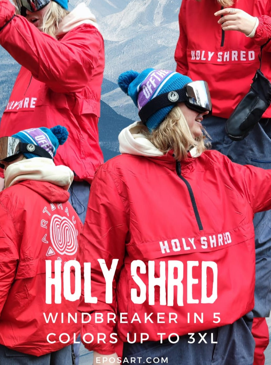 WINDBREAKER HOODED OVERSIZED CUT STREETWEAR S-XXXL SNOWBOARD SKATEBOARD SURF red