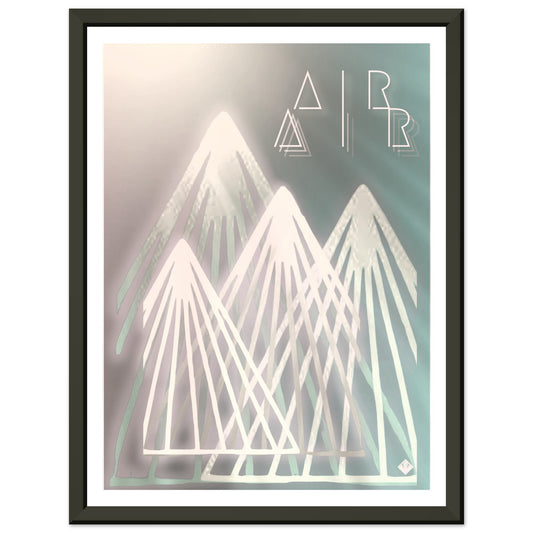 A I R | METAL FRAMED Poster | Premium Quality | Matte | 200 GSM | Mountains | Alps | Sun | Save your precious time hunting down the right frame for your art work - with this one your art arrives at your home with the perfectly fitted quality frame! Our durable and sleek black aluminum frame stands out with a clean and polished finish. Our heavier-weight, white, premium matte paper has a natural, smooth uncoated finish that feels luxurious to the touch.