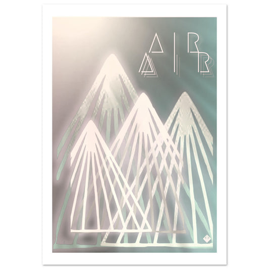 A I R | POSTER | Premium | Matt | WITHOUT Frame | 200 GSM | Mountains | Sun | Snowboard | Ski | Our heavier-weight, white, premium matte paper has a natural, smooth uncoated finish that feels luxurious to the touch. The 200 gsm paper weight makes it durable and long-lasting. The passe-partouts (white frames around art) are individually fitted and integrated into the print.