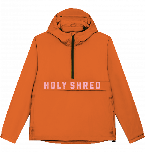 WINDBREAKER HOODED OVERSIZED CUT STREETWEAR S-XXXL SNOWBOARD SKATEBOARD SURF orange