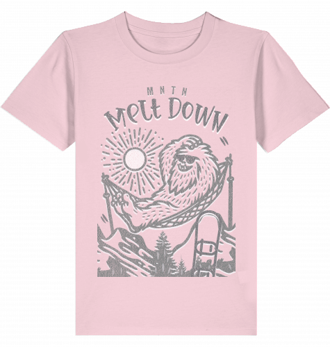 KIDS | MELT DOWN | Premium T-Shirt | 100% ring-spun, combed Organic Cotton | Snowboard | 3 to 14 Years | EU 98-168 | Large Print | Color COTTON PINK