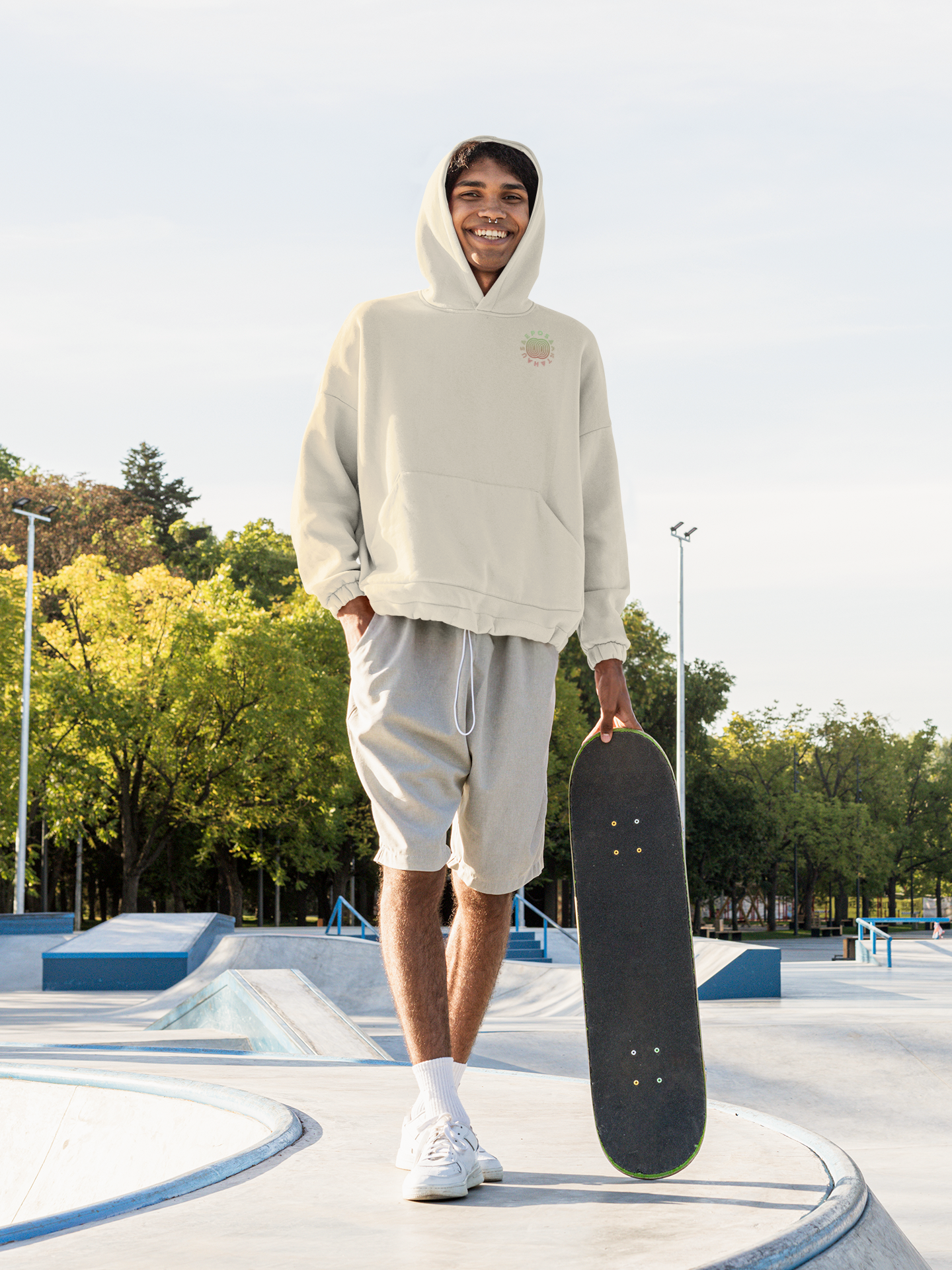 HOODIE OVERSIZED CUT STREETWEAR XS-4XL SNOWBOARD SKATEBOARD SURF SKI WEAR PREMIUM QUALITY PRODUCED IN TURKEY, DESIGNED AND SHIPPED FROM GERMANY 'DEDICATED MELON'