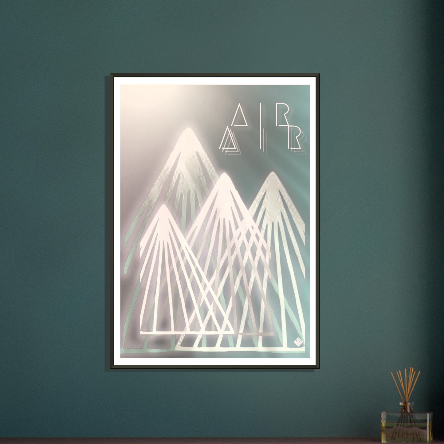 A I R | METAL FRAMED Poster | Premium Quality | Matte | 200 GSM | Mountains | Alps | Sun | Save your precious time hunting down the right frame for your art work - with this one your art arrives at your home with the perfectly fitted quality frame! Our durable and sleek black aluminum frame stands out with a clean and polished finish. Our heavier-weight, white, premium matte paper has a natural, smooth uncoated finish that feels luxurious to the touch.