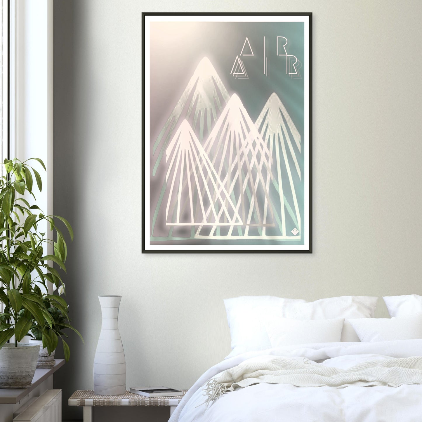 A I R | METAL FRAMED Poster | Premium Quality | Matte | 200 GSM | Mountains | Alps | Sun | Save your precious time hunting down the right frame for your art work - with this one your art arrives at your home with the perfectly fitted quality frame! Our durable and sleek black aluminum frame stands out with a clean and polished finish. Our heavier-weight, white, premium matte paper has a natural, smooth uncoated finish that feels luxurious to the touch.