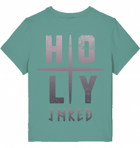 HOLY SHRED. LADIES | T-Shirt Tshirt | 100% combed, ringspun Organic Cotton | Snowboard Skateboard Surf Ski | Quality Apparel