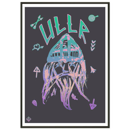 ULLR | METAL FRAMED Poster | Premium Quality | Matte | 200 GSM | God of Snow | Save your precious time hunting down the right frame for your art work - with this one your art arrives at your home with the perfectly fitted quality frame! The poster is made on our heavier-weight white premium matte paper that feels luxurious | frames 20 mm thick and 10 mm wide | shatterproof, transparent plexiglass | 200 gsm paper weight | FSC-certified paper or equivalent certifications | robust packaging