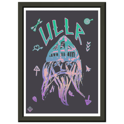 ULLR | METAL FRAMED Poster | Premium Quality | Matte | 200 GSM | God of Snow | Save your precious time hunting down the right frame for your art work - with this one your art arrives at your home with the perfectly fitted quality frame! The poster is made on our heavier-weight white premium matte paper that feels luxurious | frames 20 mm thick and 10 mm wide | shatterproof, transparent plexiglass | 200 gsm paper weight | FSC-certified paper or equivalent certifications | robust packaging