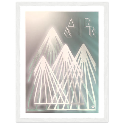 A I R | PREMIUM POSTER IN WOODEN FRAME | Premium Quality | Matte | 200 GSM | Mountains | Snowboard | Ski | Save your precious time hunting down the right frame for your art work - with this one your art arrives at your home with the perfectly fitted quality frame! Our wooden framed posters are the perfect combination of sleek and sturdy. Our heavier-weight, white, premium matte paper has a natural, smooth uncoated finish that feels luxurious to the touch.