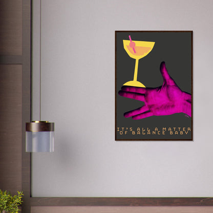 BALANCE BABY [H] | PREMIUM POSTER IN WOODEN FRAME