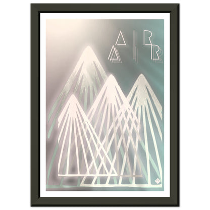 A I R | METAL FRAMED Poster | Premium Quality | Matte | 200 GSM | Mountains | Alps | Sun | Save your precious time hunting down the right frame for your art work - with this one your art arrives at your home with the perfectly fitted quality frame! Our durable and sleek black aluminum frame stands out with a clean and polished finish. Our heavier-weight, white, premium matte paper has a natural, smooth uncoated finish that feels luxurious to the touch. 