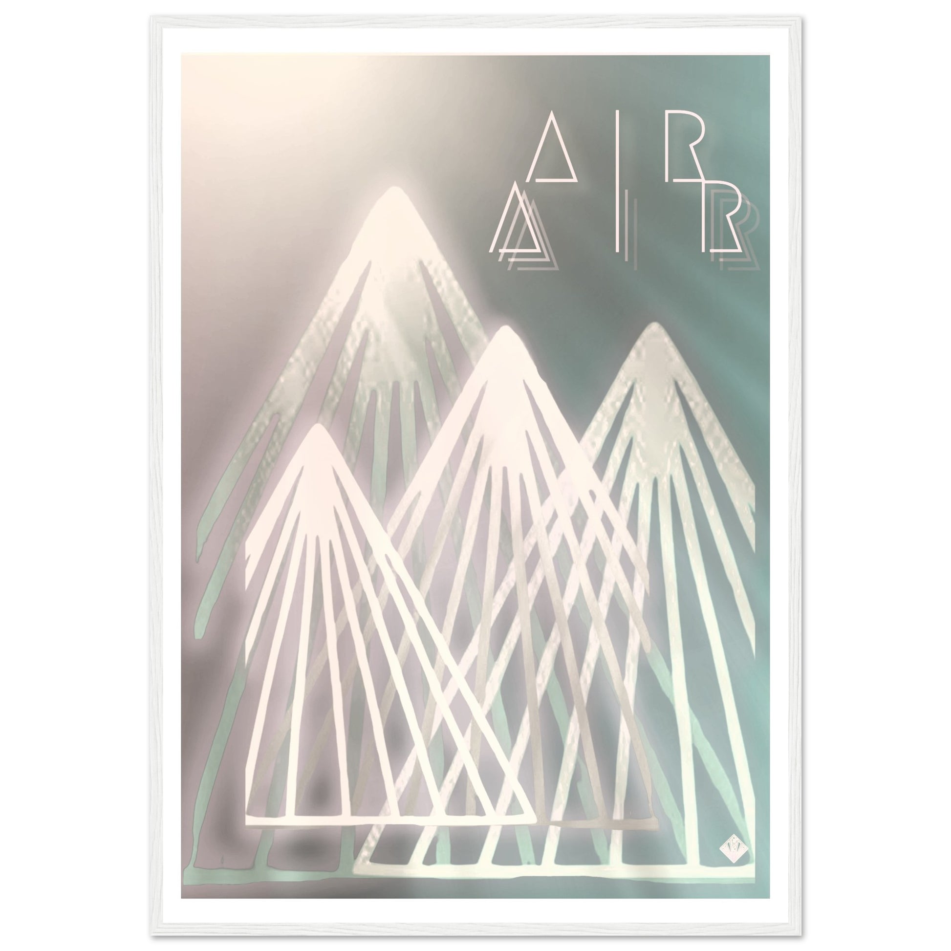 A I R | PREMIUM POSTER IN WOODEN FRAME | Premium Quality | Matte | 200 GSM | Mountains | Snowboard | Ski | Save your precious time hunting down the right frame for your art work - with this one your art arrives at your home with the perfectly fitted quality frame! Our wooden framed posters are the perfect combination of sleek and sturdy. Our heavier-weight, white, premium matte paper has a natural, smooth uncoated finish that feels luxurious to the touch.