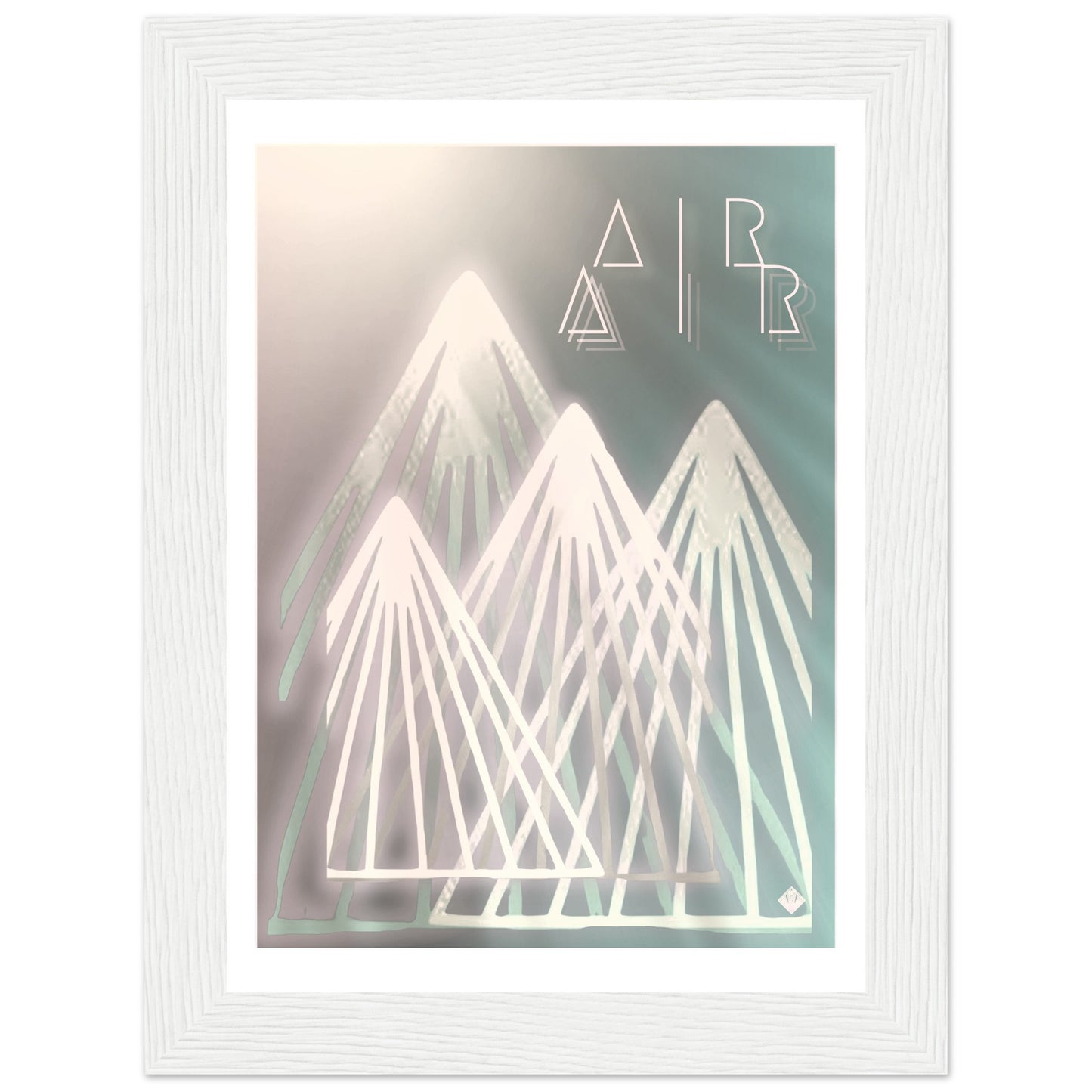 A I R | PREMIUM POSTER IN WOODEN FRAME | Premium Quality | Matte | 200 GSM | Mountains | Snowboard | Ski | Save your precious time hunting down the right frame for your art work - with this one your art arrives at your home with the perfectly fitted quality frame! Our wooden framed posters are the perfect combination of sleek and sturdy. Our heavier-weight, white, premium matte paper has a natural, smooth uncoated finish that feels luxurious to the touch.