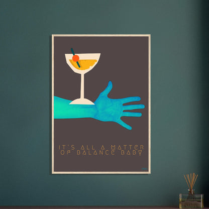 BALANCE BABY | PREMIUM POSTER IN WOODEN FRAME