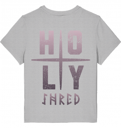 HOLY SHRED. LADIES | T-Shirt Tshirt | 100% combed, ringspun Organic Cotton | Snowboard Skateboard Surf Ski | Quality Apparel