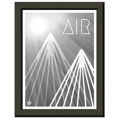 A I R | METAL FRAMED Poster | Premium Quality | Matte | 200 GSM | Mountains | Alps | Sun | Save your precious time hunting down the right frame for your art work - with this one your art arrives at your home with the perfectly fitted quality frame! Our durable and sleek black aluminum frame stands out with a clean and polished finish. Our heavier-weight, white, premium matte paper has a natural, smooth uncoated finish that feels luxurious to the touch.