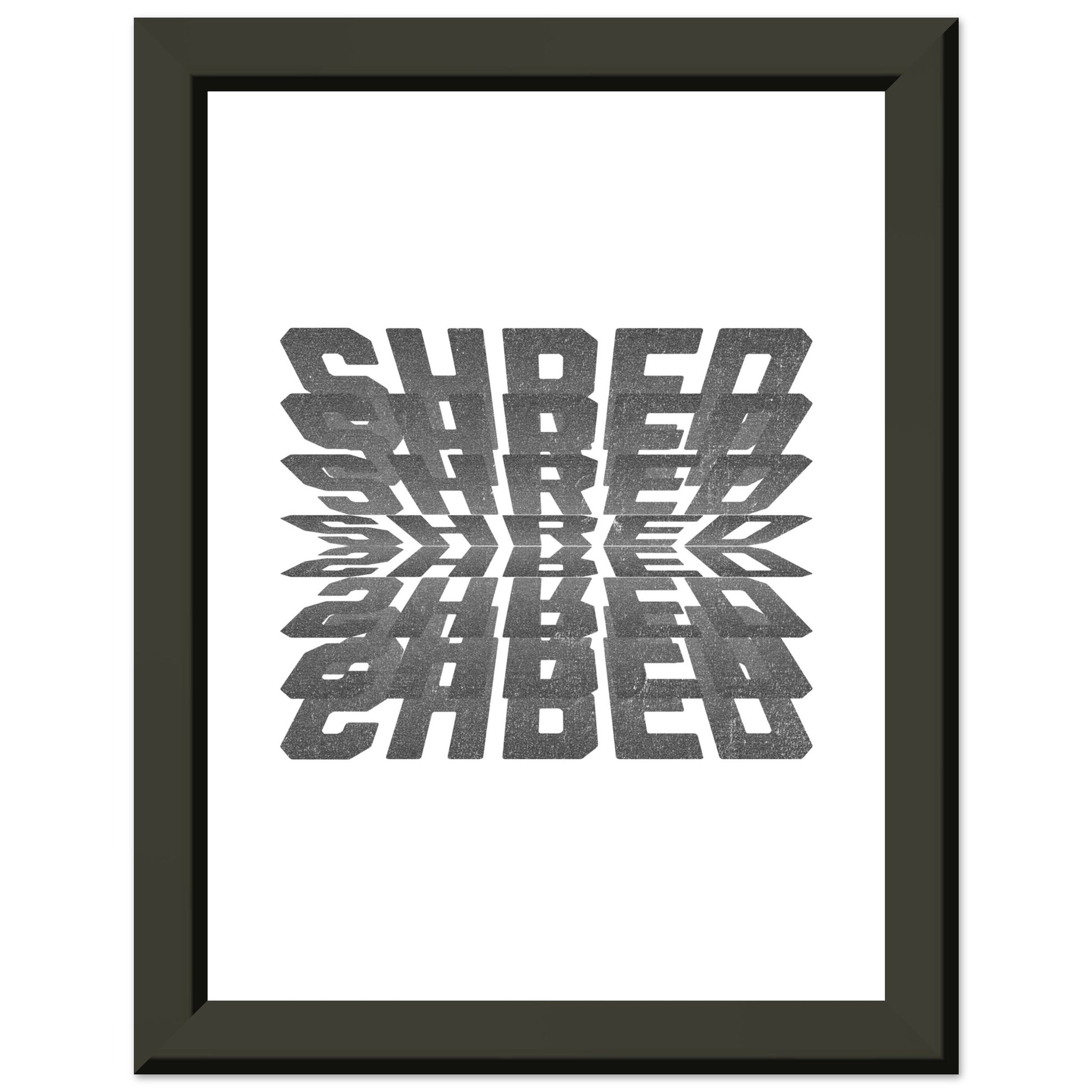 SHRED | METAL FRAMED Poster | Premium Quality | Matte | 200 GSM | Snowboard | Ski | Save your precious time hunting down the right frame for your art work - with this one your art arrives at your home with the perfectly fitted quality frame!