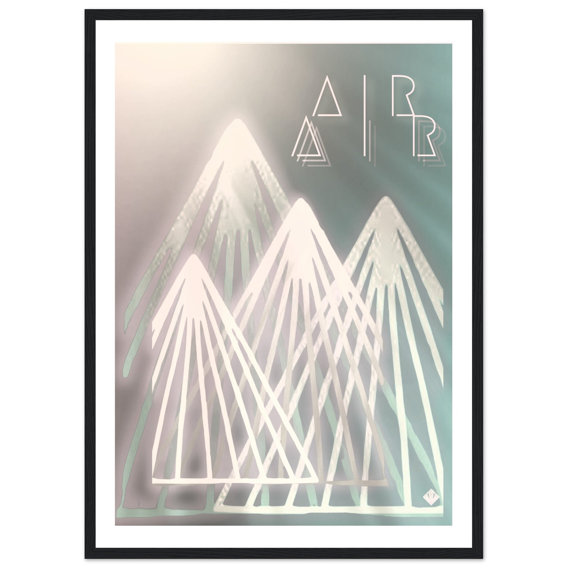 A I R | PREMIUM POSTER IN WOODEN FRAME | Premium Quality | Matte | 200 GSM | Mountains | Snowboard | Ski | Save your precious time hunting down the right frame for your art work - with this one your art arrives at your home with the perfectly fitted quality frame! Our wooden framed posters are the perfect combination of sleek and sturdy. Our heavier-weight, white, premium matte paper has a natural, smooth uncoated finish that feels luxurious to the touch.