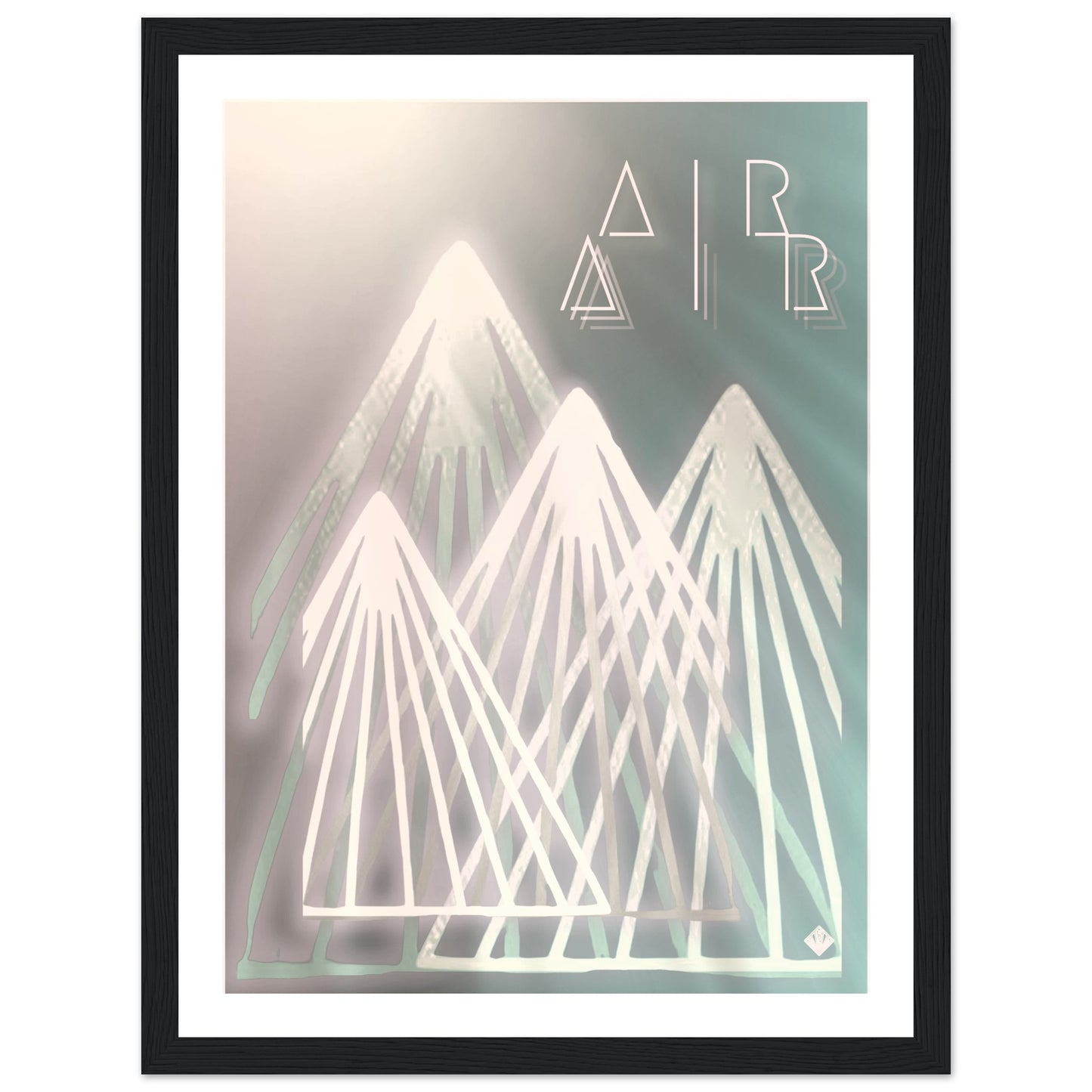 A I R | PREMIUM POSTER IN WOODEN FRAME | Premium Quality | Matte | 200 GSM | Mountains | Snowboard | Ski | Save your precious time hunting down the right frame for your art work - with this one your art arrives at your home with the perfectly fitted quality frame! Our wooden framed posters are the perfect combination of sleek and sturdy. Our heavier-weight, white, premium matte paper has a natural, smooth uncoated finish that feels luxurious to the touch.