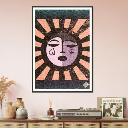 STOMPIN' SISTA | METAL FRAMED Poster | Premium Quality | Matte | 200 GSM | Snowboard | Feminism | Girl Shredders | Save your precious time hunting down the right frame for your art work - with this one your art arrives at your home with the perfectly fitted quality frame! | Palestine | Peace | Hijab