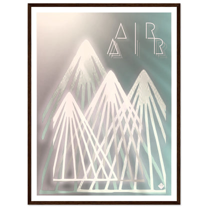 A I R | PREMIUM POSTER IN WOODEN FRAME | Premium Quality | Matte | 200 GSM | Mountains | Snowboard | Ski | Save your precious time hunting down the right frame for your art work - with this one your art arrives at your home with the perfectly fitted quality frame! Our wooden framed posters are the perfect combination of sleek and sturdy. Our heavier-weight, white, premium matte paper has a natural, smooth uncoated finish that feels luxurious to the touch.