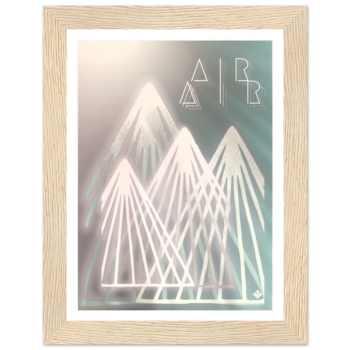 A I R | PREMIUM POSTER IN WOODEN FRAME | Premium Quality | Matte | 200 GSM | Mountains | Snowboard | Ski | Save your precious time hunting down the right frame for your art work - with this one your art arrives at your home with the perfectly fitted quality frame! Our wooden framed posters are the perfect combination of sleek and sturdy. Our heavier-weight, white, premium matte paper has a natural, smooth uncoated finish that feels luxurious to the touch.