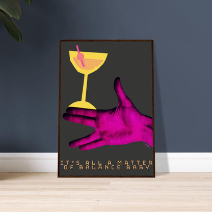 BALANCE BABY [H] | PREMIUM POSTER IN WOODEN FRAME