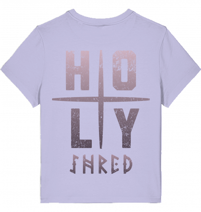 HOLY SHRED. LADIES | T-Shirt Tshirt | 100% combed, ringspun Organic Cotton | Snowboard Skateboard Surf Ski | Quality Apparel