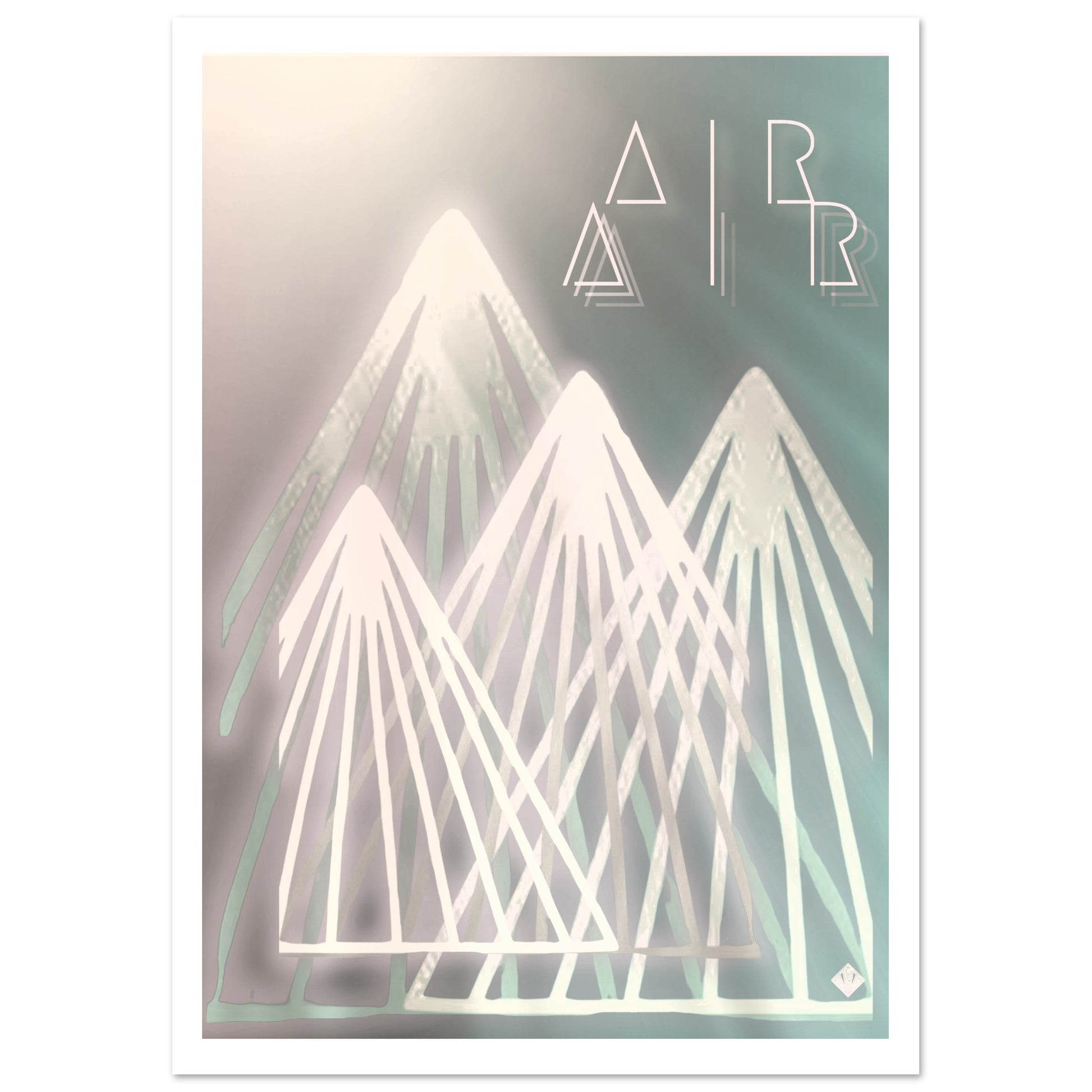 A I R | POSTER | Premium | Matt | WITHOUT Frame | 200 GSM | Mountains | Sun | Snowboard | Ski | Our heavier-weight, white, premium matte paper has a natural, smooth uncoated finish that feels luxurious to the touch. The 200 gsm paper weight makes it durable and long-lasting. The passe-partouts (white frames around art) are individually fitted and integrated into the print.