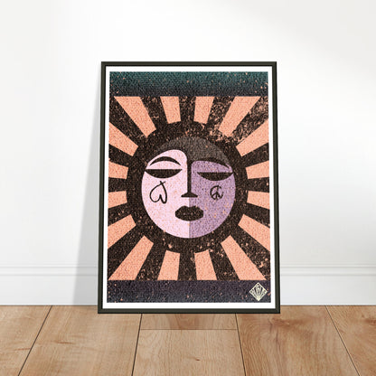 STOMPIN' SISTA | METAL FRAMED Poster | Premium Quality | Matte | 200 GSM | Snowboard | Feminism | Girl Shredders | Save your precious time hunting down the right frame for your art work - with this one your art arrives at your home with the perfectly fitted quality frame! | Palestine | Peace | Hijab