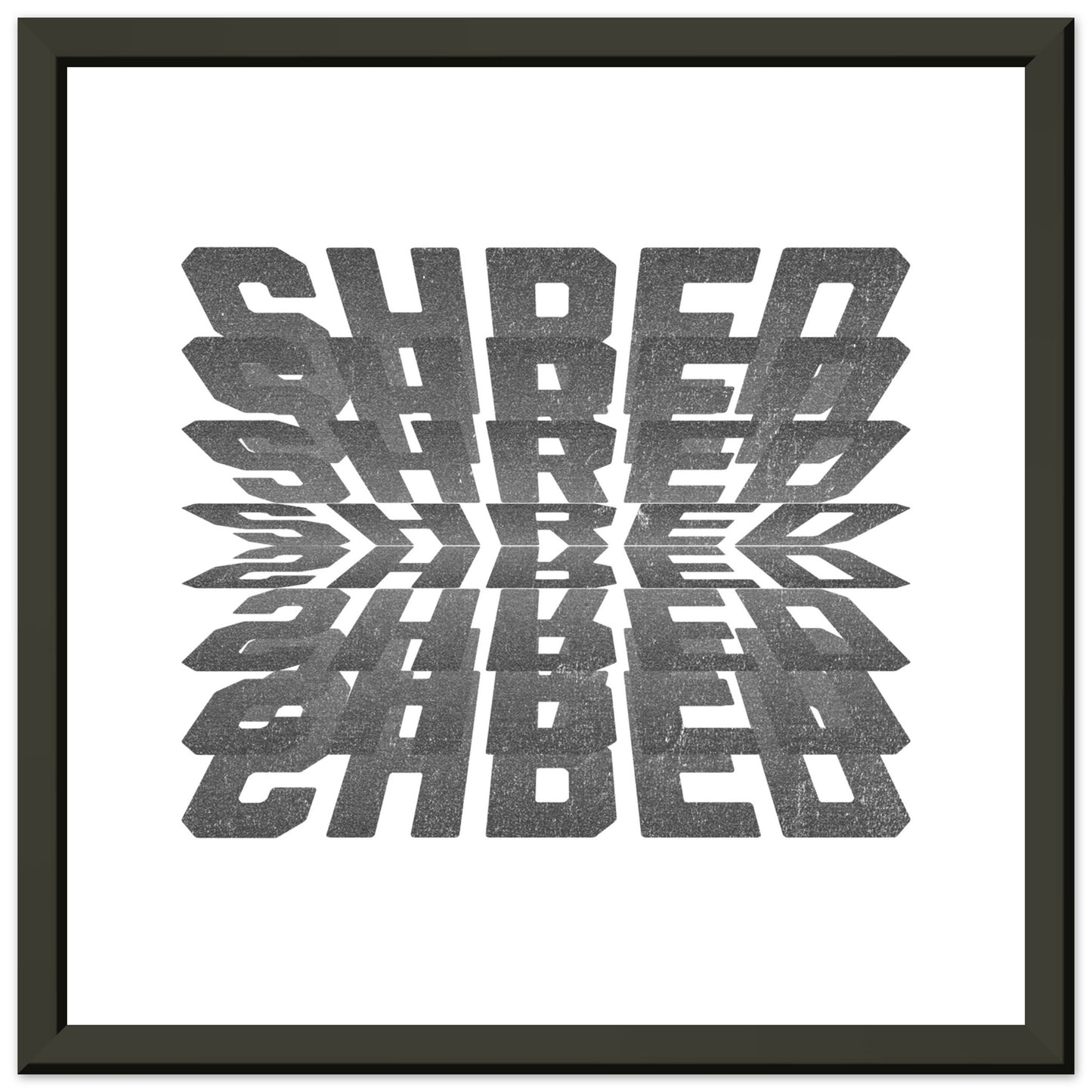 SHRED | METAL FRAMED Poster | Premium Quality | Matte | 200 GSM | Snowboard | Ski | Save your precious time hunting down the right frame for your art work - with this one your art arrives at your home with the perfectly fitted quality frame!