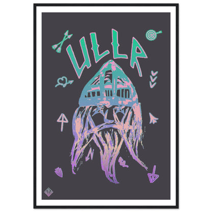 ULLR RNBW | PREMIUM POSTER IN WOODEN FRAME | Premium Quality | Matte | 200 GSM | God of Snow | Snowboard | Ski | Save your precious time hunting down the right frame for your art work - with this one your art arrives at your home with the perfectly fitted quality frame!