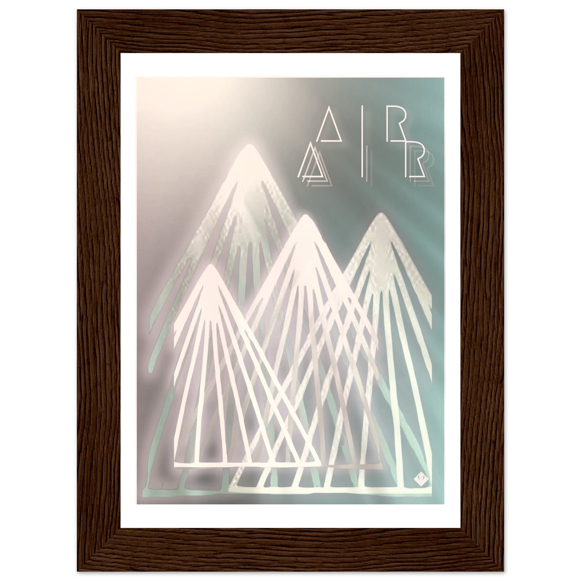 A I R | PREMIUM POSTER IN WOODEN FRAME | Premium Quality | Matte | 200 GSM | Mountains | Snowboard | Ski | Save your precious time hunting down the right frame for your art work - with this one your art arrives at your home with the perfectly fitted quality frame! Our wooden framed posters are the perfect combination of sleek and sturdy. Our heavier-weight, white, premium matte paper has a natural, smooth uncoated finish that feels luxurious to the touch.