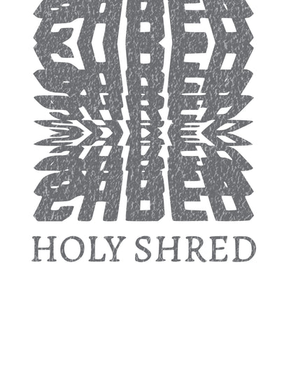 HOLY SHRED [WHITE, KRUZIFIX] | PREMIUM OVERSIZED BOXY HOODIE