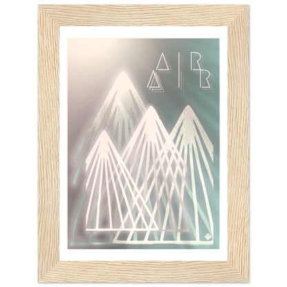 A I R | PREMIUM POSTER IN WOODEN FRAME | Premium Quality | Matte | 200 GSM | Mountains | Snowboard | Ski | Save your precious time hunting down the right frame for your art work - with this one your art arrives at your home with the perfectly fitted quality frame! Our wooden framed posters are the perfect combination of sleek and sturdy. Our heavier-weight, white, premium matte paper has a natural, smooth uncoated finish that feels luxurious to the touch.