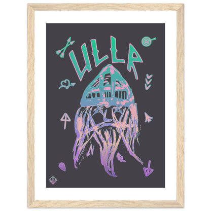 ULLR RNBW | PREMIUM POSTER IN WOODEN FRAME | Premium Quality | Matte | 200 GSM | God of Snow | Snowboard | Ski | Save your precious time hunting down the right frame for your art work - with this one your art arrives at your home with the perfectly fitted quality frame!