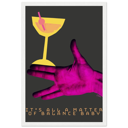 BALANCE BABY [H] | PREMIUM POSTER IN WOODEN FRAME