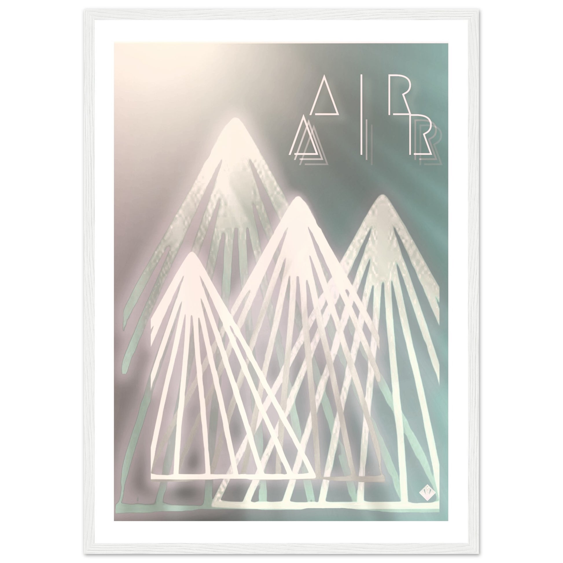 A I R | PREMIUM POSTER IN WOODEN FRAME | Premium Quality | Matte | 200 GSM | Mountains | Snowboard | Ski | Save your precious time hunting down the right frame for your art work - with this one your art arrives at your home with the perfectly fitted quality frame! Our wooden framed posters are the perfect combination of sleek and sturdy. Our heavier-weight, white, premium matte paper has a natural, smooth uncoated finish that feels luxurious to the touch.