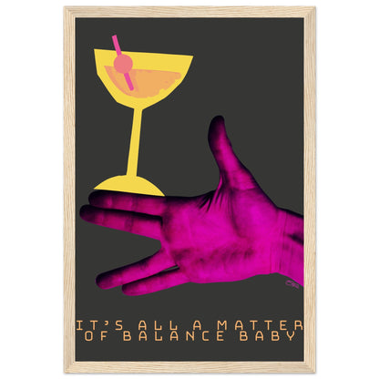 BALANCE BABY [H] | PREMIUM POSTER IN WOODEN FRAME