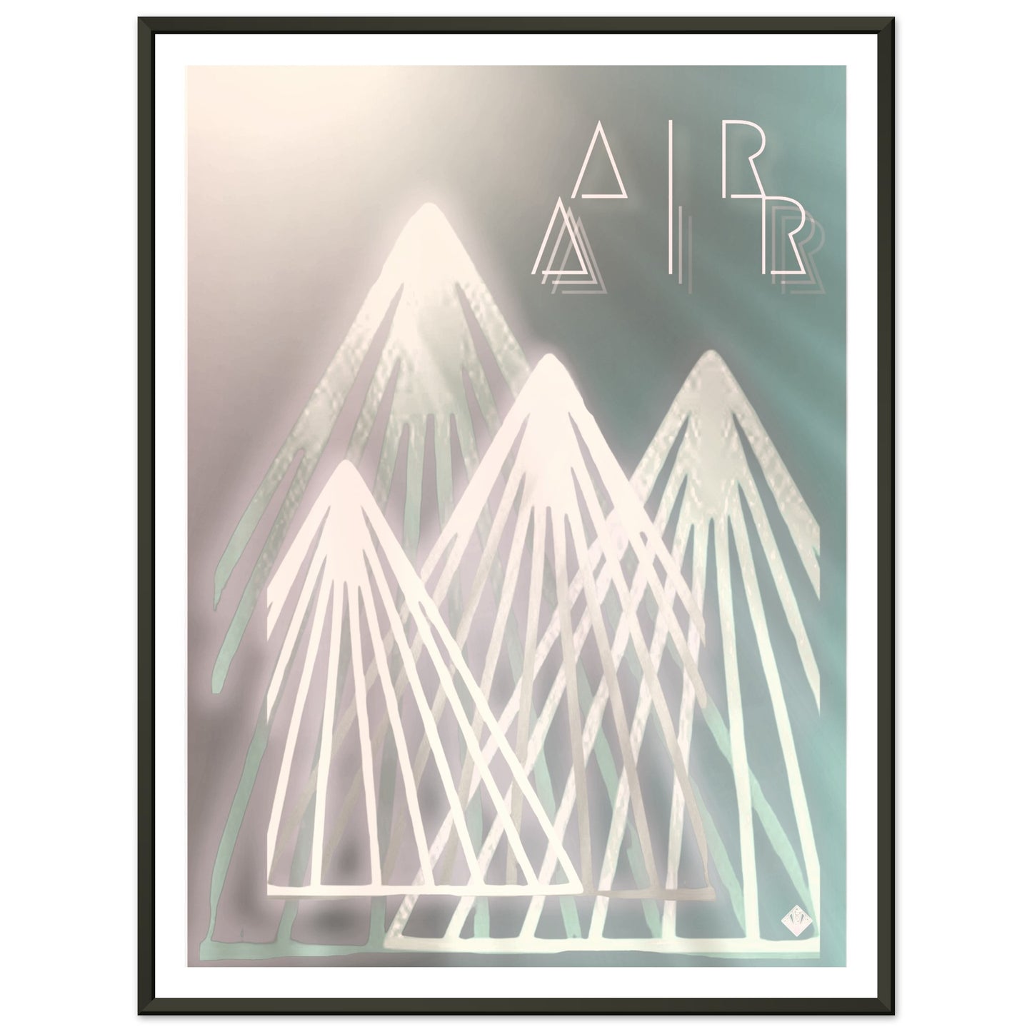 A I R | METAL FRAMED Poster | Premium Quality | Matte | 200 GSM | Mountains | Alps | Sun | Save your precious time hunting down the right frame for your art work - with this one your art arrives at your home with the perfectly fitted quality frame! Our durable and sleek black aluminum frame stands out with a clean and polished finish. Our heavier-weight, white, premium matte paper has a natural, smooth uncoated finish that feels luxurious to the touch.