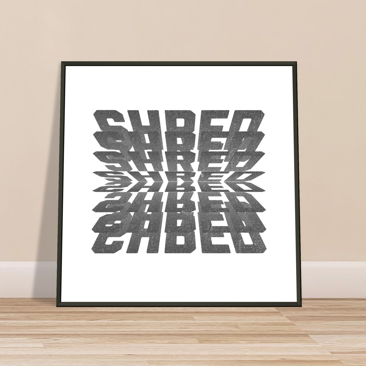 SHRED | METAL FRAMED Poster | Premium Quality | Matte | 200 GSM | Snowboard | Ski | Save your precious time hunting down the right frame for your art work - with this one your art arrives at your home with the perfectly fitted quality frame!